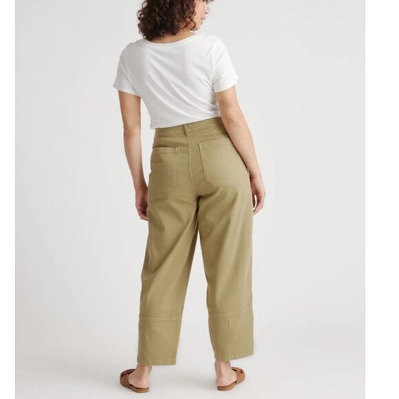 Quince Olive Cropped Pants - Picture 3 of 8